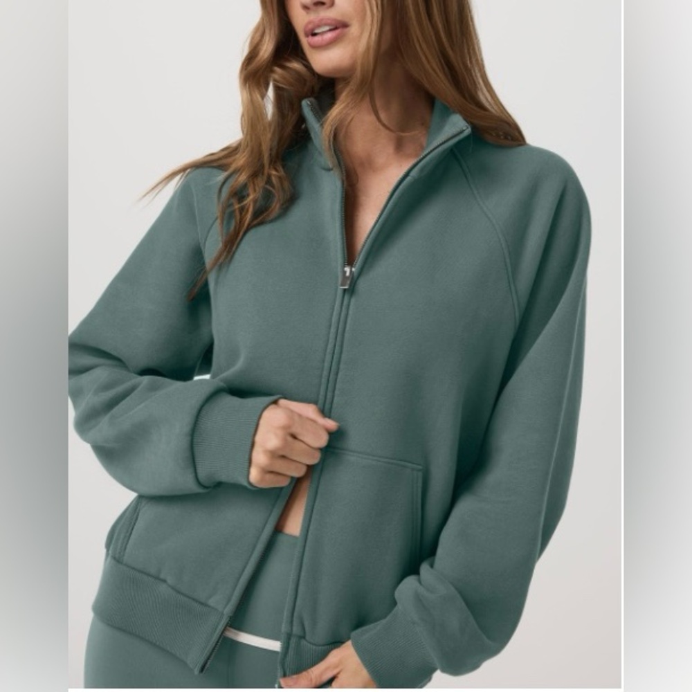 Vuori Restore Double Zip Sweatshirt Agate Green Sz: XSmall - Picture 2 of 7